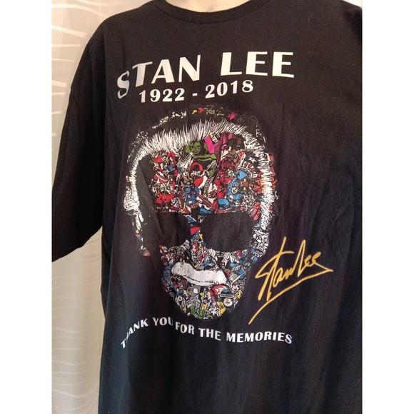 Marvel Stan Lee Memoriam black short sleeve t-shirt, 3XL - Picture 2 of 4